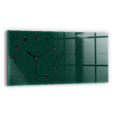 Horloge murale horizontale Motif de feuilles