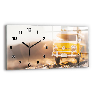 Horloge horizontale en verre Voiture en vacances