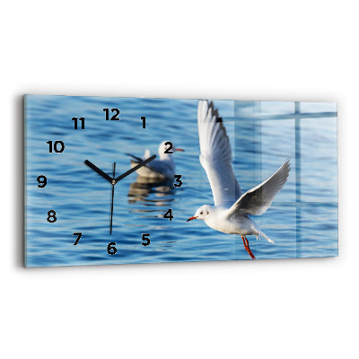 Horloge rectangulaire horizontale Mouettes à Gdynia