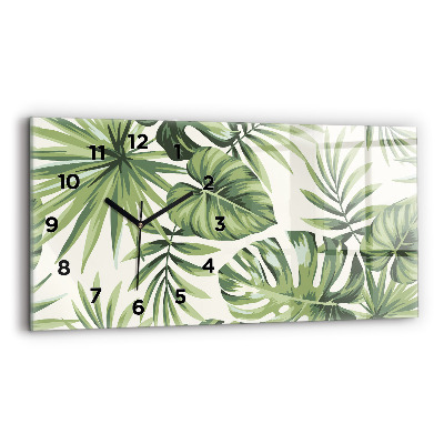 Horloge murale horizontale Motif tropical