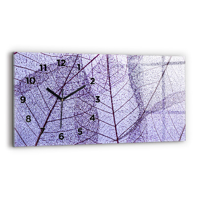 Horloge rectangulaire horizontale Feuilles de la nature