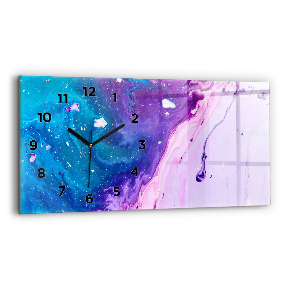 Horloge rectangulaire horizontale Fond coloré