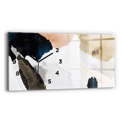 Horloge murale horizontale Abstrait taches