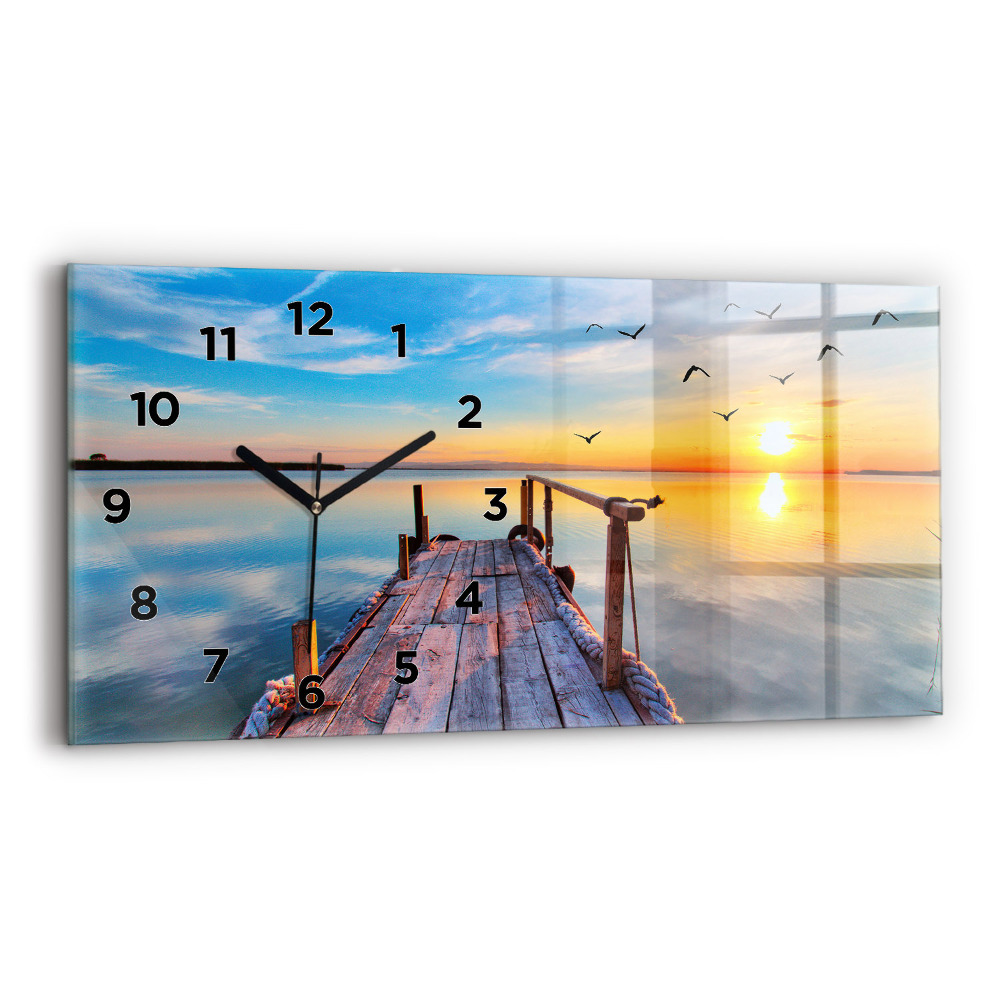 Horloge murale horizontale Pont du lac