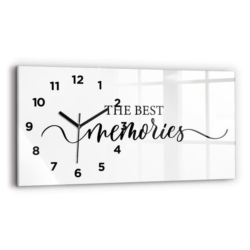 Horloge rectangulaire horizontale Inscription de souvenirs