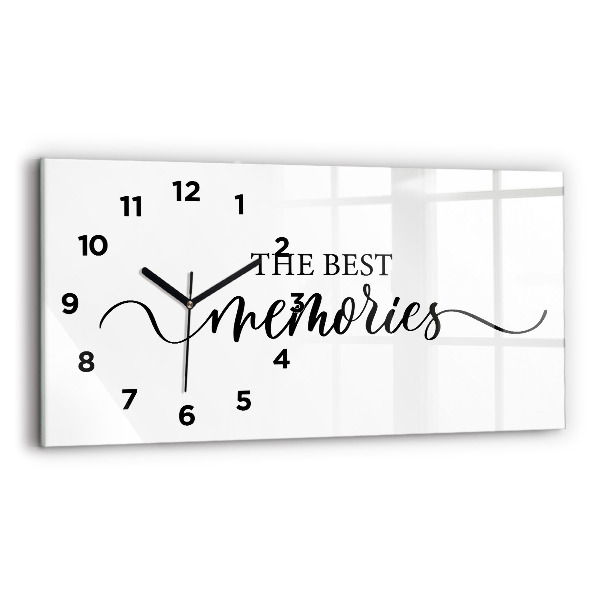 Horloge rectangulaire horizontale Inscription de souvenirs