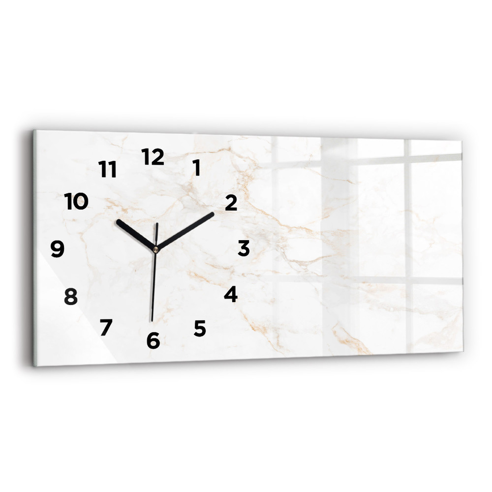 Horloge murale horizontale Marbre élégant