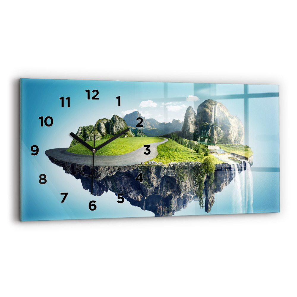 Horloge murale horizontale Île volante
