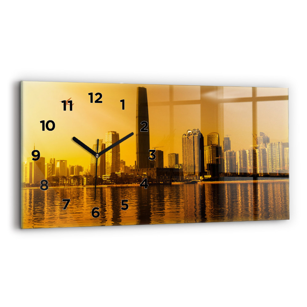 Horloge horizontale en verre Rivière Zhujiang, Chine