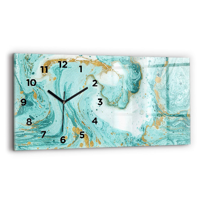 Horloge rectangulaire horizontale Texture de marbre
