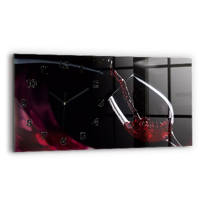 Horloge horizontale en verre Vin