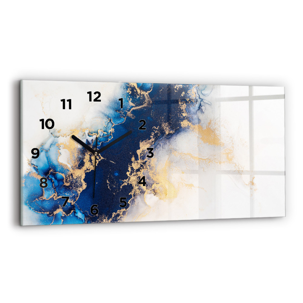 Horloge murale horizontale Motif de marbre