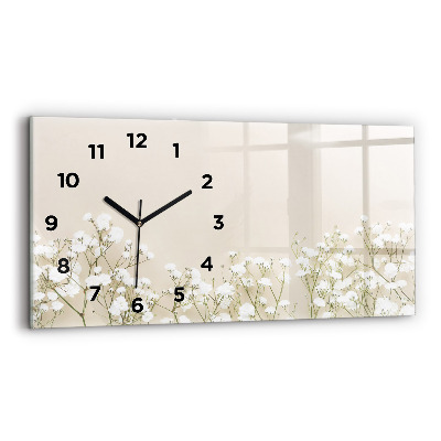 Horloge rectangulaire horizontale Fleurs épanouies