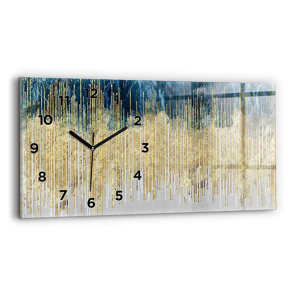 Horloge horizontale en verre Motif décoratif