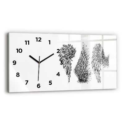 Horloge rectangulaire horizontale Ailes d'ange