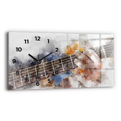 Horloge murale horizontale Guitare