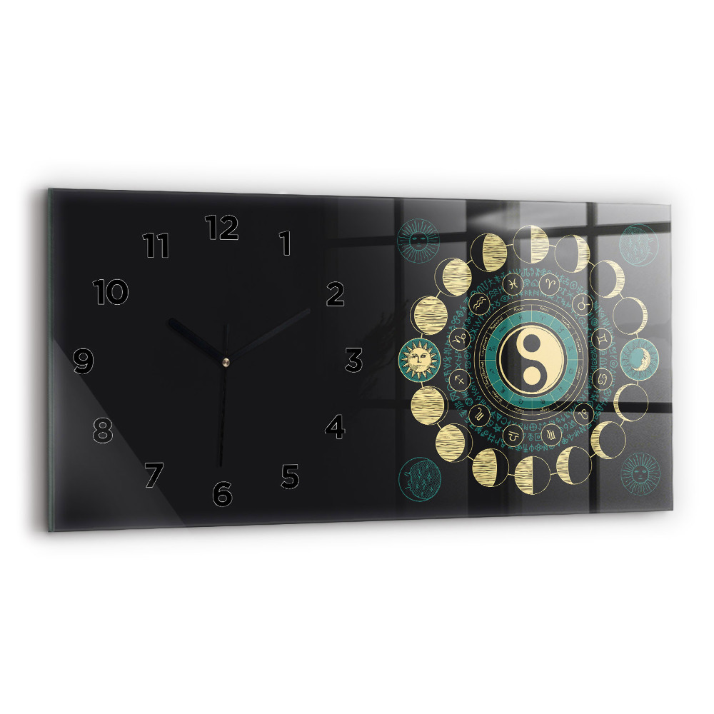 Horloge murale horizontale Phases de la lune