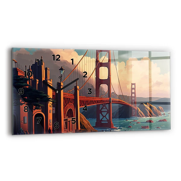 Horloge horizontale en verre Pont de San Francisco