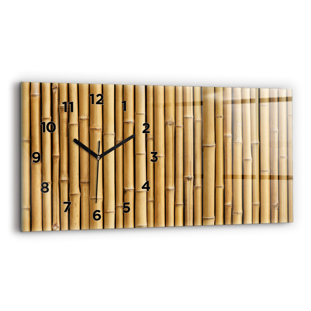 Horloge horizontale en verre Poteaux de bambou