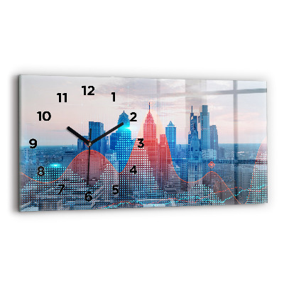Horloge rectangulaire horizontale Gratte-ciel à Philadelphie