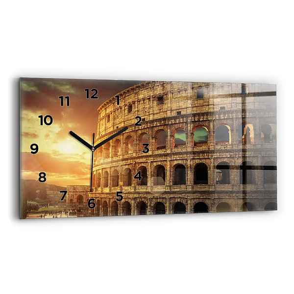Horloge horizontale en verre Colisée romain