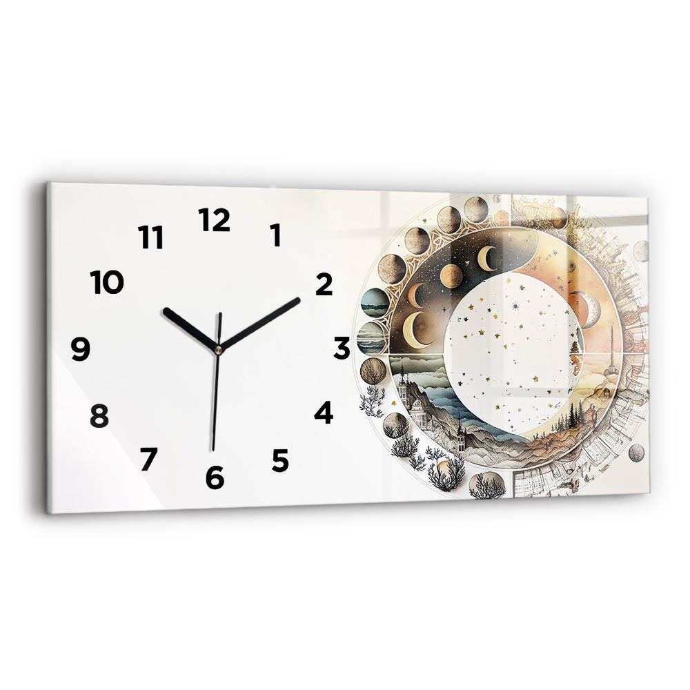 Horloge horizontale en verre Horloge astronomique