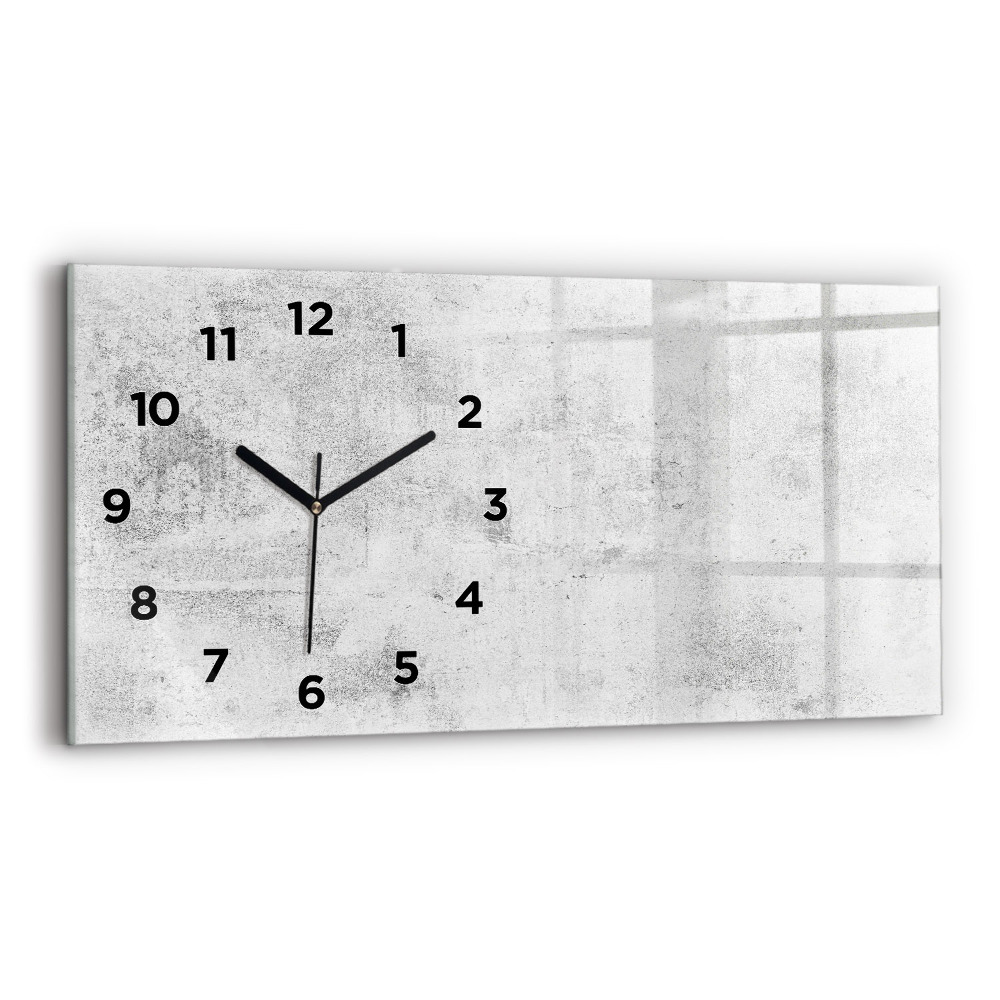 Horloge murale horizontale Mur en béton