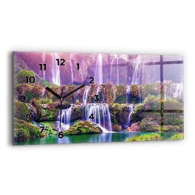 Horloge rectangulaire horizontale Chute d'eau Jiulong Chine