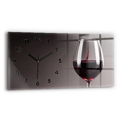 Horloge rectangulaire horizontale Lampe de vin rouge