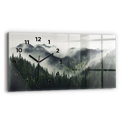 Horloge rectangulaire horizontale Paysage de forêt