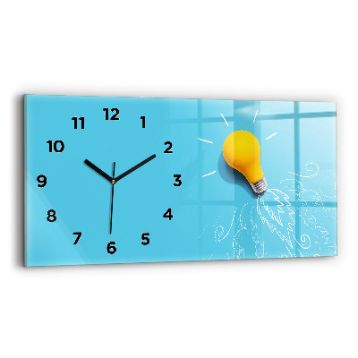 Horloge rectangulaire horizontale Dessin d'ampoule
