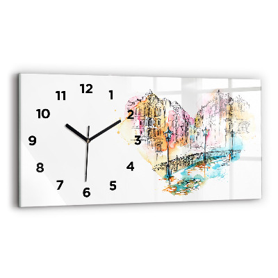Horloge rectangulaire horizontale Architecture peinte