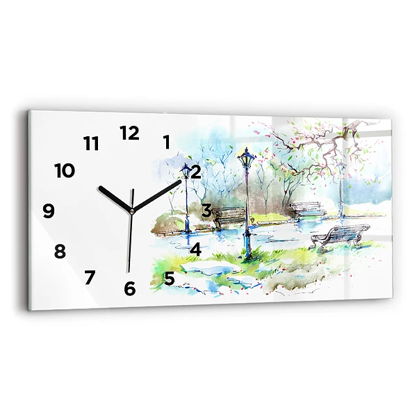 Horloge murale horizontale Printemps pittoresque