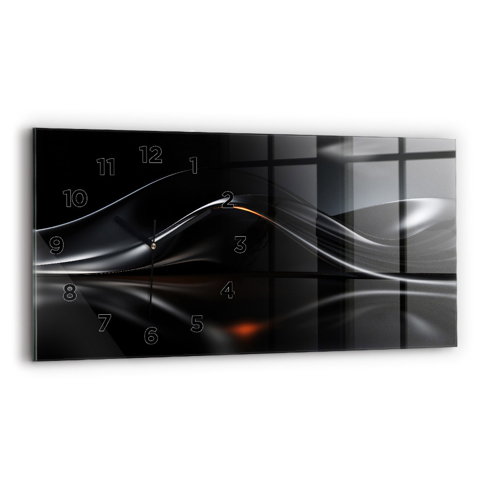 Horloge horizontale en verre Abstrait