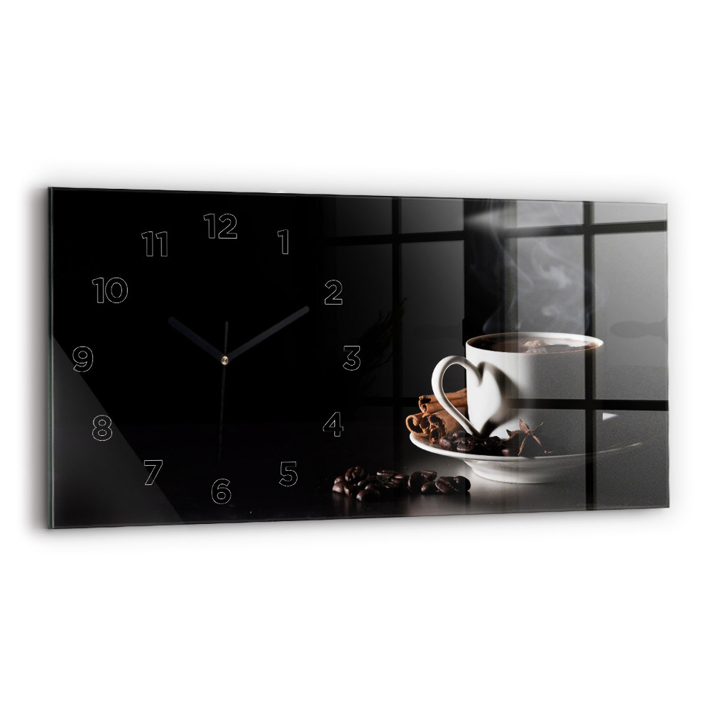 Horloge rectangulaire horizontale Tasse à café