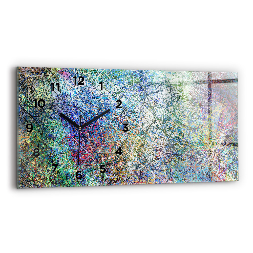 Horloge horizontale en verre Abstrait - Émotions