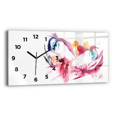 Horloge horizontale en verre Couple romantique