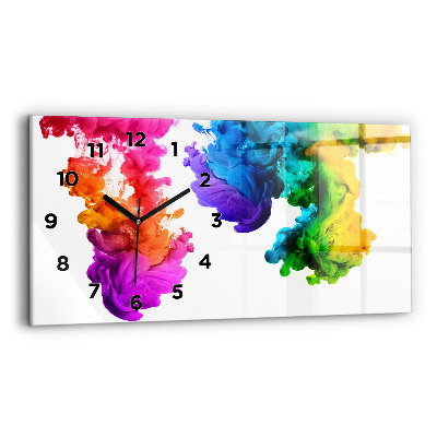 Horloge rectangulaire horizontale Arc-en-ciel de couleurs