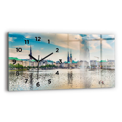 Horloge rectangulaire horizontale Binnenalster à Hambourg