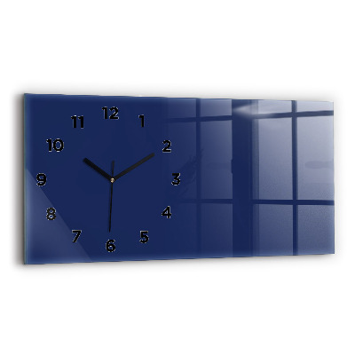 Horloge rectangulaire horizontale Bleu marine