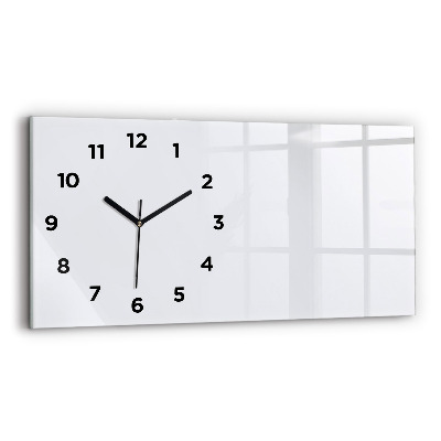 Horloge murale horizontale Coloris blanc foncé