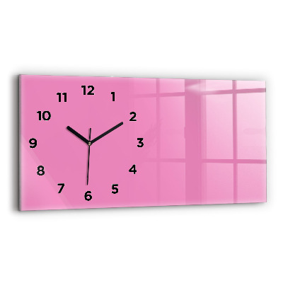 Horloge rectangulaire horizontale Coloris rose