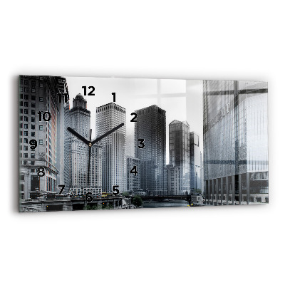 Horloge rectangulaire horizontale Bateau avec vue panoramique sur la ville