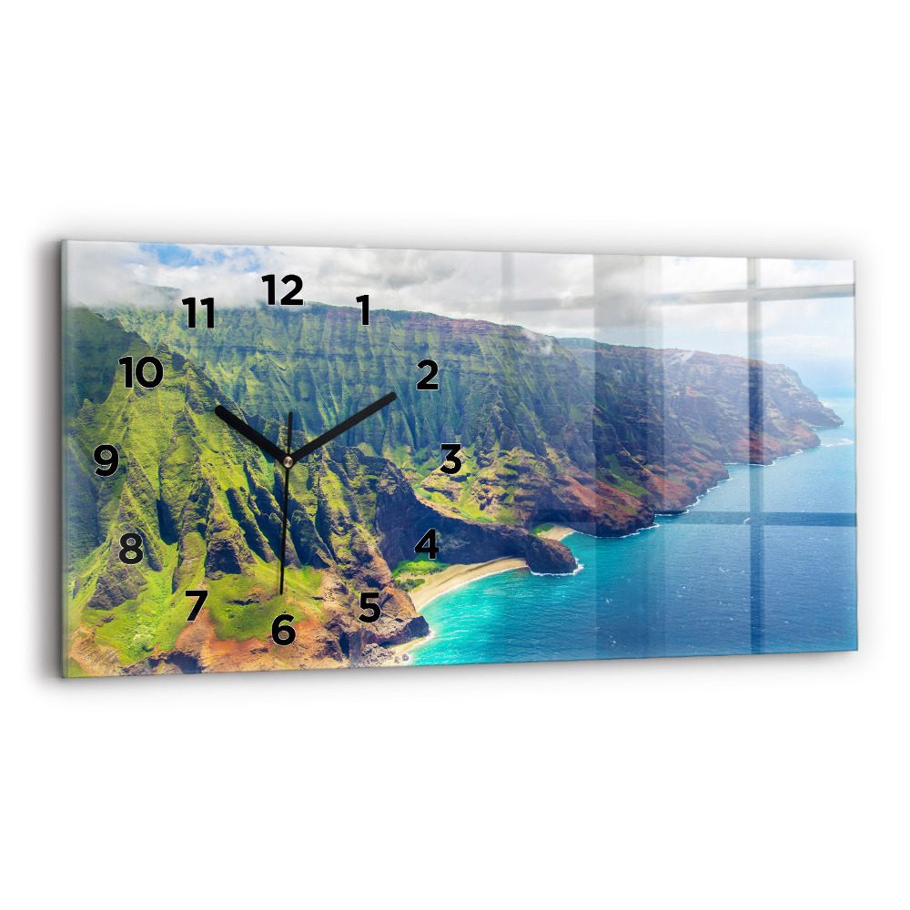 Horloge murale horizontale Mer d'Hawaï