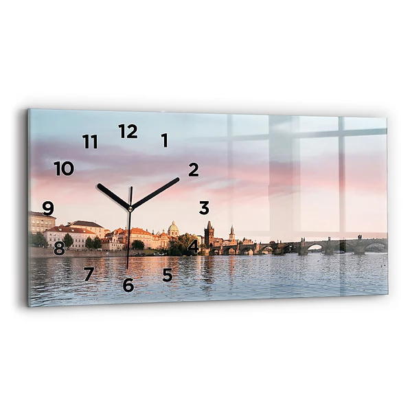 Horloge horizontale en verre Pont Charles à Prague