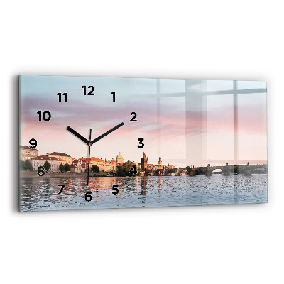 Horloge horizontale en verre Pont Charles à Prague