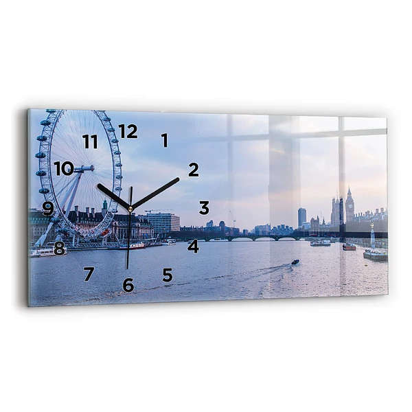 Horloge horizontale en verre Panorama du London Eye