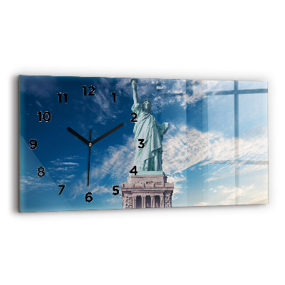 Horloge murale horizontale Statue de la Liberté New York