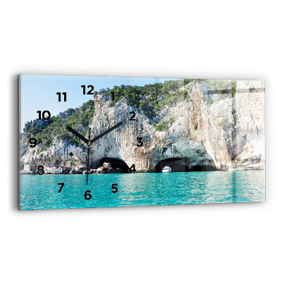 Horloge horizontale en verre Grotte sous-marine