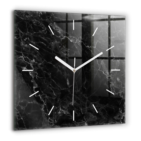 Horloge murale carrée 60x60 cm Marbre foncé